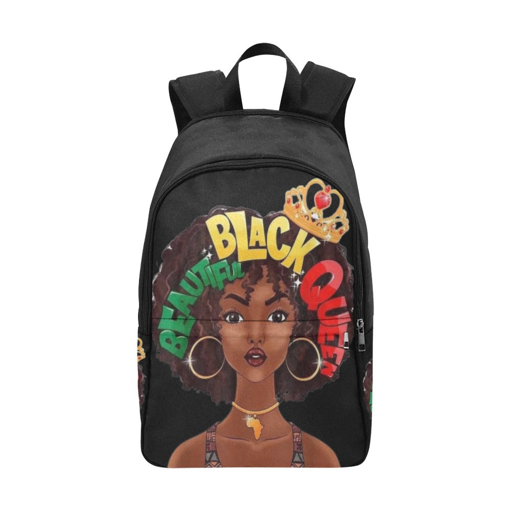 Beautiful Black Queen Backpack Root to Fro